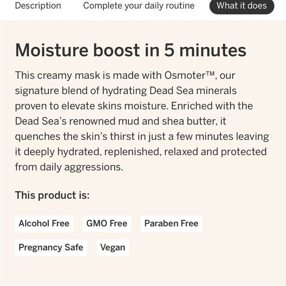 AHAVA HYDRATION MASK. time to hydrate NIB SEALED - Picture 3 of 5